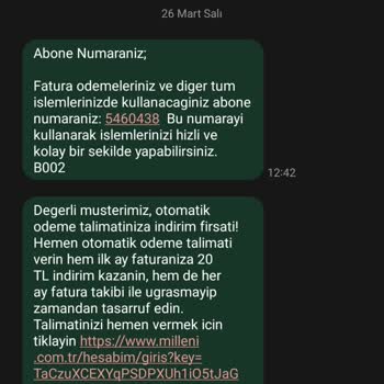 Millenicom Habersiz Aboneliğimi Başlatmış Ve İptal Etmiyorlar