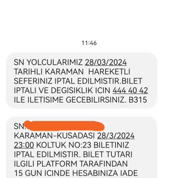 Seçim Öncesi Obilet Ve Kontur Firması Bilet İptali