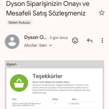 Dyson Turkey Ücret İadesi Yapmıyor