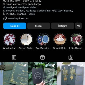 Baylino Davetiye Instagram'dan Davetiye Siparişi