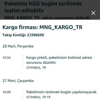 Amazon, MNG Teslim Etmeme Sorunu.