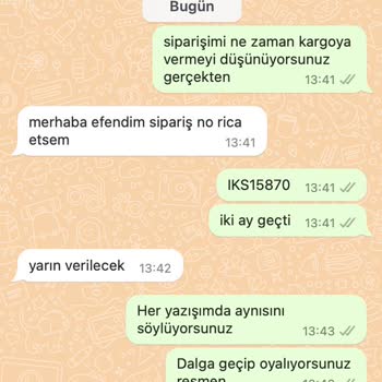 Qafiye Prive Siparişim Kargoya Verilmiyor