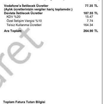 Vodafone Hattımı Faturalıdan Faturasıza Geçişte 164 Lira Vergi Çıkardı