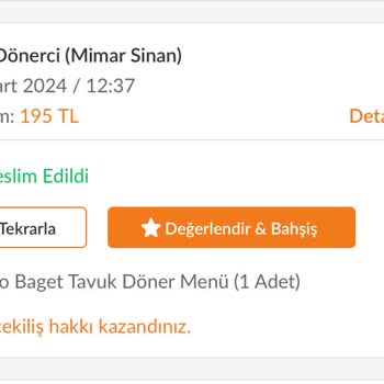 Trendyol Yemek Siparişim Teslim Edilmedi, Edildi Görünüyor.! Para İadesi Yapılmadı!