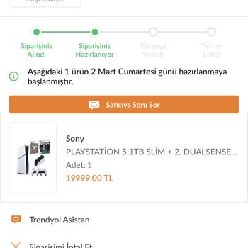 Trendyol'dan 1 Aydır Gönderilmeyen Kargo