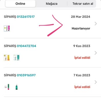 Watsons Tıkla Gel-Al Hemen Siparişim Hazırlanmıyor.