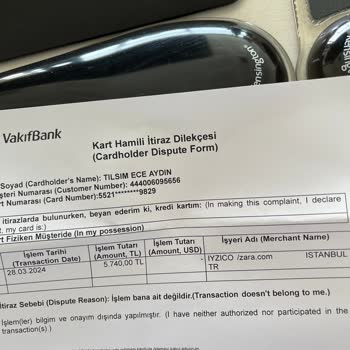 iyzico Bilgisiz Yapılan Kart Harcaması İtirazı