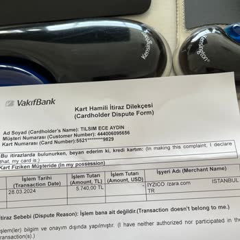 VakıfBank İzinsiz Kart Kullanımı Harcama Dilekçesi