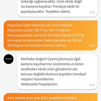 Trendyol Siparişim Eksik Geldi