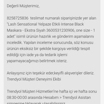 Trendyol Siparişim Eksik Geldi