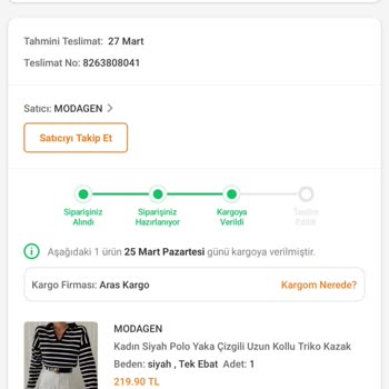 Modagen.com Sipariş Sorunu