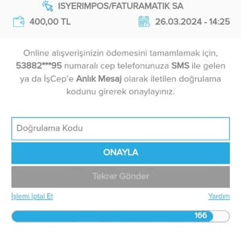 İşyerimpos/Faturamatik Sa Ödenen Param Bakiyeme Gelmedi