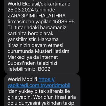 Zara'dan Bilgim Dışı Benim Kartımla İşlem Yapılmış