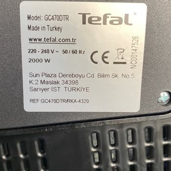 Tefal Tefaş Tost Makinesi Plaka Soyulması