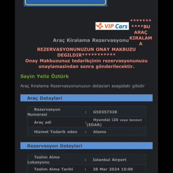 Vip Cars Alamo Enterprise Araç Kiralama Sorunu