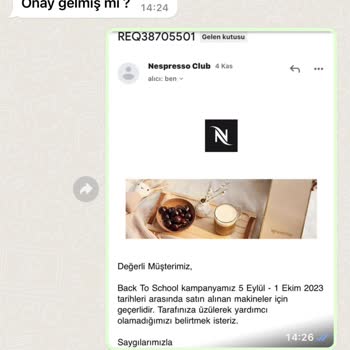 Nespresso Kahve Makinesi Kapsül Hediyesi