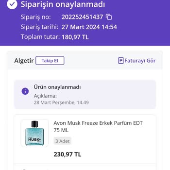 N11 İptal Edilen Ürün