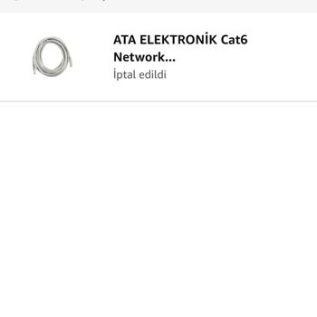 Amazon Pişmanlığı İptal Edilen Ürün