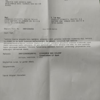 Continental Lastik Fabrikası Lastikleri