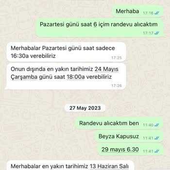 Blue White Estetik ve Güzellik Salonu Hizmet Kalitesinde Hayal Kırıklığı