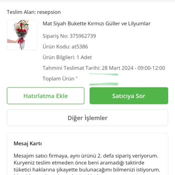 Çiçek Sepeti Satıcı Firma Saygısızlıkları