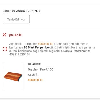 Trendyol İndirimli Ürün Tek Taraflı İptal