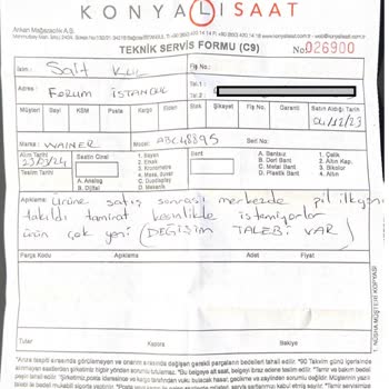 Konyalı Saatten Yeni Alınan Saat Sorunu