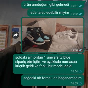 Shopier 342984621 Numaralı Siparişim Sneakersonline.tr İade Yapmıyor