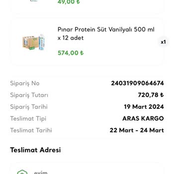 PınarOnline Online Sipariş Teslimatında Yaşanan Gecikme