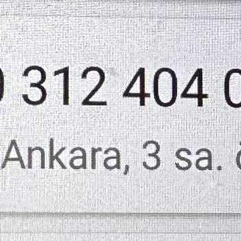 0312 404 07 86 Sorumluluğu Kabul Etmiyorum