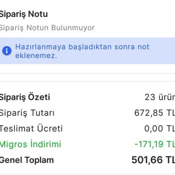 Migros Haksız Yere Teslimat Ücreti Alıyor