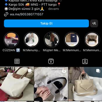 Canta_hanzade (Instagram) Sosyal Medya Üzerinden Satış Yapan Sayfa Hakkında Şikayet