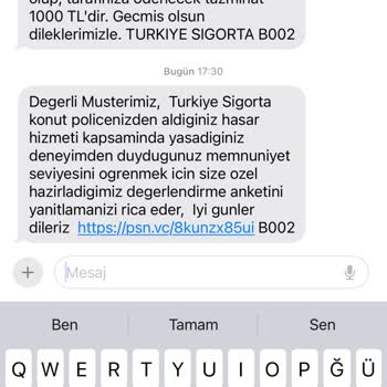 Türkiye Sigorta Konut Hasar Poliçesi Pişmanlıktır