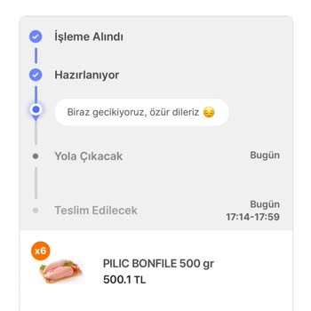 Özkuruşlar Market Şikayet Saat Gecikmesi