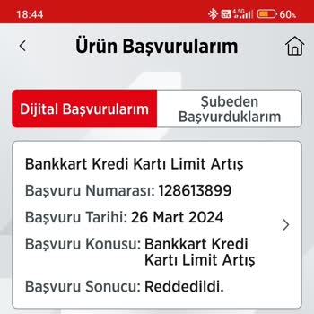 Ziraat Bankası Kredi Kartı Limit Problemi
