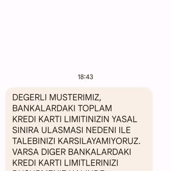 Ziraat Bankası Kredi Kartı Limit Problemi