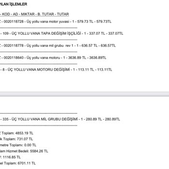Protherm Servis/ İşçilik Ödemesi Hakkında