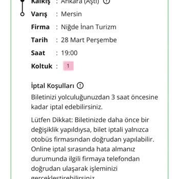 Enuygun Otobüs Sefer Saati Güncellemesini Bildirmiyor!