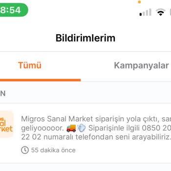 Migros Sanal Market Sipariş İptalleri
