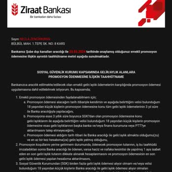 Ziraat Bankası 28 Marta Promosyon Ödemesini Yapmadı