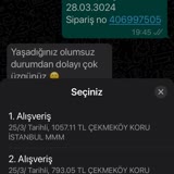 Migros Online Sanal Market Eksik Sipariş