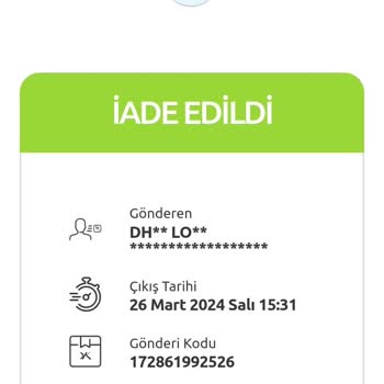 Yurtiçi Kargo Kargomu Getirmedi Ve Direkt İade Etti