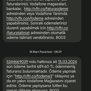 Vodafone'dan Şikayetçiyim. Lütfen Dikkate Alınız...