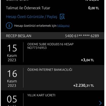 Yapı Kredi Bankası Kart Ücreti İadesi
