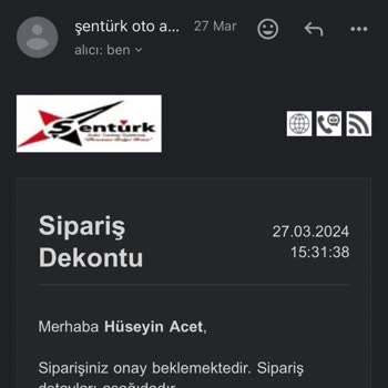 Şentürk Oto Aksesuar (İstanbul) 2 Adet Ürün Almamam Rağmen Onaylamıyor