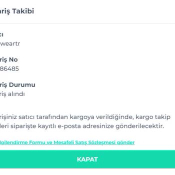 Deer Wear Ulaşamıyorum Kargo Verilmedi