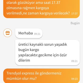 Trendyol Çevrimiçi Alışveriş Sitesinde Satıcı Gecikmesi Şikayeti