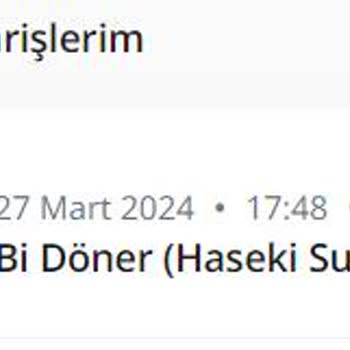 Getir Yanık Ve Kuru Döner Hayal Kırıklığı