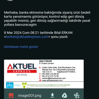 Aktüel Express (aktuelexpress.com) Aktüel Ekspress Ücret İadesi Yapmıyor