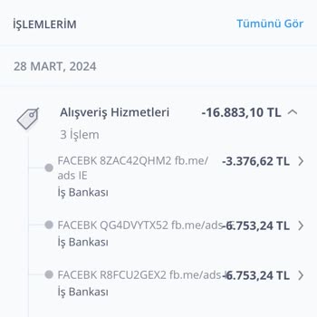 İş Bankası Bankamatik Kartı Kopyalanması Facebook İzinsiz Harcama